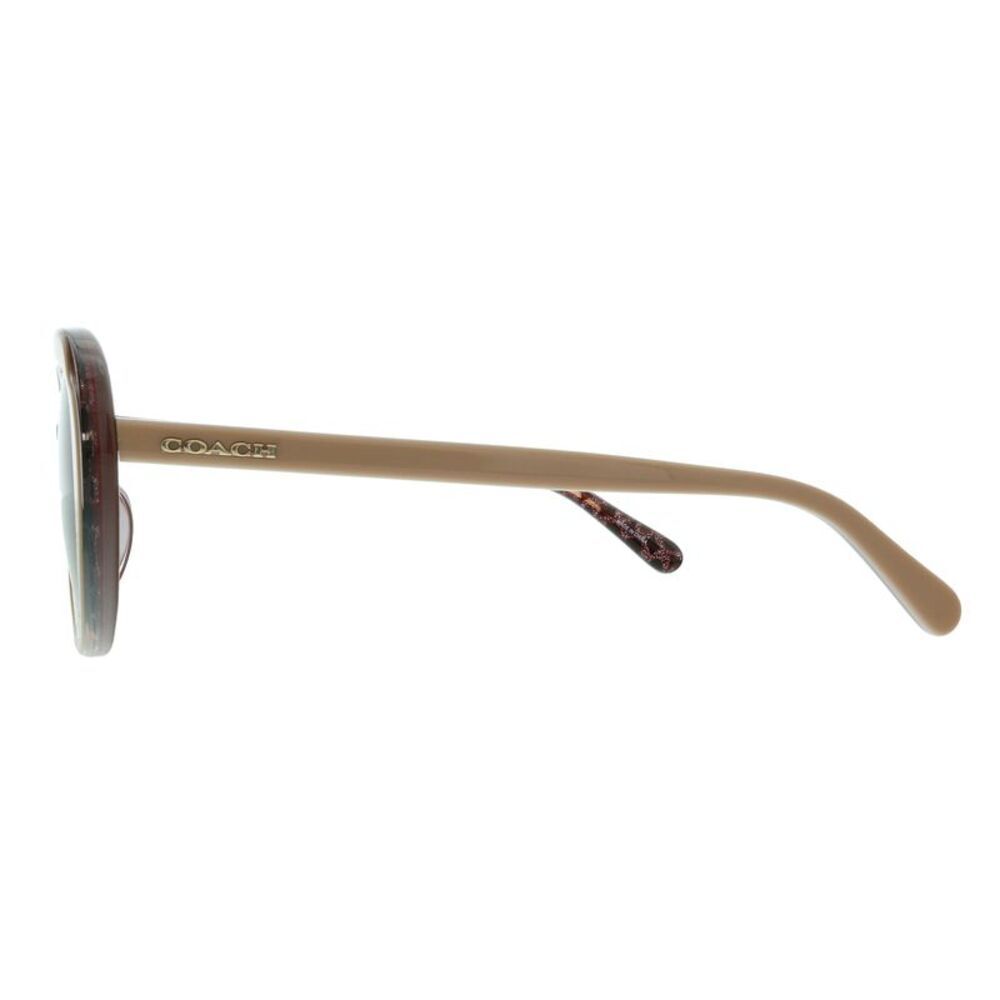 Coach 0HC8289F 55948H Beige Round Sunglasses - Picture 3 of 5